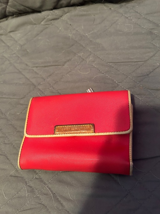 Tommy Hilfiger Handbags - Tommy Hilfiger Red Trifold Wallet with Contrast Trim